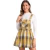 imageAllegra K Womens Checks Adjustable Strap Christmas Pinafore Overall Dress Suspender SkirtYellow