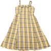 imageAllegra K Womens Christmas Plaid Dress Vintage Sleeveless Tie Waist ALine Pinafore Overall DressesYellow