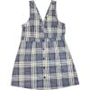 imageAllegra K Womens Overalls Suspenders Halloween V Neck Plaid Houndstooth Pinafore DressBlue Check