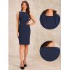 imageAllegra K Business Dress Suit Sets for Womens 2 Piece Sleeveless Dress and Notched Lapel BlazerDark Blue