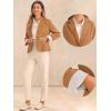 imageAllegra K Casual Blazer for Womens Lapel Collar Long Sleeve Cropped BlazerBrown