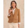 imageAllegra K Casual Blazer for Womens Lapel Collar Long Sleeve Cropped BlazerBrown