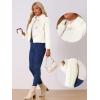 imageAllegra K Faux Fur Coats for Womens Fluffy Collar Cropped Winter Warm Outwear Casual JacketWhite