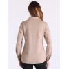 imageAllegra K Faux Suede Shirt for Womens Stretch Dressy Casual Button Down Long Sleeve Shirt 2024 Fall ClothesBeige