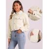 imageAllegra K Fuzzy Fleece Jacket for Womens Casual Faux Fur Button Winter Outerwear Short CoatBeige