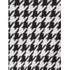 imageAllegra K Houndstooth Tops for Womens 1950s Vintage Bishop Sleeve Square Neck BlouseBlack White