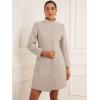 imageAllegra K Peacoat Coat for Womens Wrap Collar 2024 Winter Trench CoatBeige