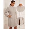 imageAllegra K Peacoat Coat for Womens Wrap Collar 2024 Winter Trench CoatBeige