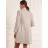 imageAllegra K Peacoat Coat for Womens Wrap Collar 2024 Winter Trench CoatBeige