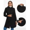 imageAllegra K Peacoat Coat for Womens Wrap Collar 2024 Winter Trench CoatBlack