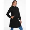 imageAllegra K Peacoat Coat for Womens Wrap Collar 2024 Winter Trench CoatBlack