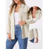 imageAllegra K Plaid Jacket for Womens Tweed Long Sleeve Button Down Loose Winter Shacket JacketWhite