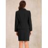 imageAllegra K Womens 2 Piece Business Suit Collared Button Down Blazer Pencil Skirt Work Skirt SetBlack