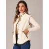 imageAllegra K Womens Fleece Vest Outerwear with Pockets Button Down Sleeveless 2024 Fall Winter Fashion Fuzzy VestApricot Brown