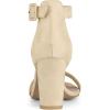 imageAllegra K Womens Open Toe High Chunky Heel Buckle Ankle Strap SandalsBeige