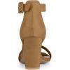 imageAllegra K Womens Open Toe High Chunky Heel Buckle Ankle Strap SandalsBrown