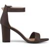 imageAllegra K Womens Open Toe High Chunky Heel Buckle Ankle Strap SandalsCoffee