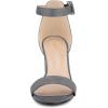 imageAllegra K Womens Open Toe High Chunky Heel Buckle Ankle Strap SandalsDeep Grey