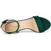 imageAllegra K Womens Open Toe High Chunky Heel Buckle Ankle Strap SandalsGreen