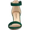 imageAllegra K Womens Open Toe High Chunky Heel Buckle Ankle Strap SandalsGreen