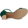 imageAllegra K Womens Open Toe High Chunky Heel Buckle Ankle Strap SandalsGreen