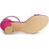 imageAllegra K Womens Open Toe High Chunky Heel Buckle Ankle Strap SandalsHot Pink