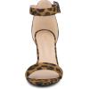 imageAllegra K Womens Open Toe High Chunky Heel Buckle Ankle Strap SandalsLeopard