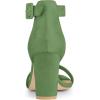 imageAllegra K Womens Open Toe High Chunky Heel Buckle Ankle Strap SandalsOlive Green