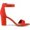 imageAllegra K Womens Open Toe High Chunky Heel Buckle Ankle Strap SandalsOrange