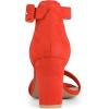 imageAllegra K Womens Open Toe High Chunky Heel Buckle Ankle Strap SandalsOrange