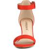 imageAllegra K Womens Open Toe High Chunky Heel Buckle Ankle Strap SandalsOrange