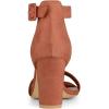 imageAllegra K Womens Open Toe High Chunky Heel Buckle Ankle Strap SandalsRust Red