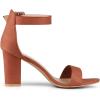 imageAllegra K Womens Open Toe High Chunky Heel Buckle Ankle Strap SandalsRust Red