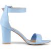 imageAllegra K Womens Open Toe High Chunky Heel Buckle Ankle Strap SandalsSky Blue