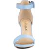 imageAllegra K Womens Open Toe High Chunky Heel Buckle Ankle Strap SandalsSky Blue