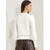 imageAllegra K Womens Ribbed Long Sleeve Turtleneck Stretch Winter Pullover Knit Sweater TopWhite