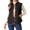 imageAllegra K Womens Fleece Vest Outerwear with Pockets Button Down Sleeveless 2024 Fall Winter Fashion Fuzzy VestBlack