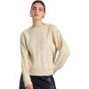 imageAllegra K Womens Long Sleeve Pullover Tops Cable Knit Crew Neck SweaterBeige