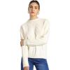 imageAllegra K Womens Long Sleeve Pullover Tops Cable Knit Crew Neck SweaterWhite