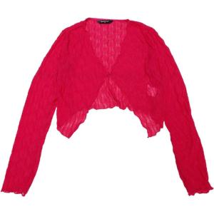 imageAllegra K Lightweight Bolero Shrug for Womens Sheer Textured Crop ShrugHot Pink