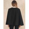 imageAllegra K Cape Sleeve Blazer for Womens Business Work Open Front Casual Jacket CoatBlack