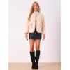 imageAllegra K Faux Fur Coats for Womens Casual Warm Overcoat Fluffy Winter Outerwear JacketPink