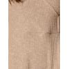 imageAllegra K Knit Dresses for Womens Ribbed Midi Deep V Long Sleeve Wrap ALine DressKhaki