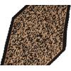 imageAllegra K Leopard Print Pleated Rhombus Scarf Neck Scarves Neckerchief for Women LadyBlack