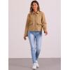 imageAllegra K Winter Cropped Coat for Womens Button Down Long Sleeve CoatKhaki