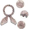 imageAllegra K Women Chiffon Scarves  256quot X256quot  Floral Print Square Kerchief Neck Scarf NeckerchiefPink Blue Floral