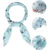 imageAllegra K Women Chiffon Scarves  256quot X256quot  Floral Print Square Kerchief Neck Scarf NeckerchiefSky Blue Floral