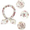 imageAllegra K Women Chiffon Scarves  256quot X256quot  Floral Print Square Kerchief Neck Scarf NeckerchiefWhite Floral