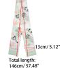 imageAllegra K Women Graffiti Polka Dot Stripe Scarf Neck Scarves Neckerchief Skinny Wrap HairbandLight Green