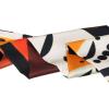 imageAllegra K Women Graffiti Polka Dot Stripe Scarf Neck Scarves Neckerchief Skinny Wrap HairbandOrange